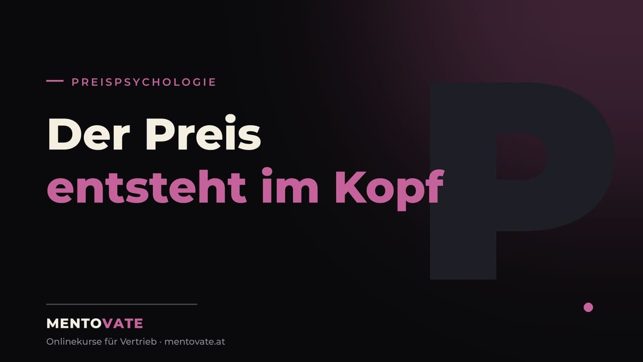 MENTOVATE Onlinekurs Der Preis im Kopf