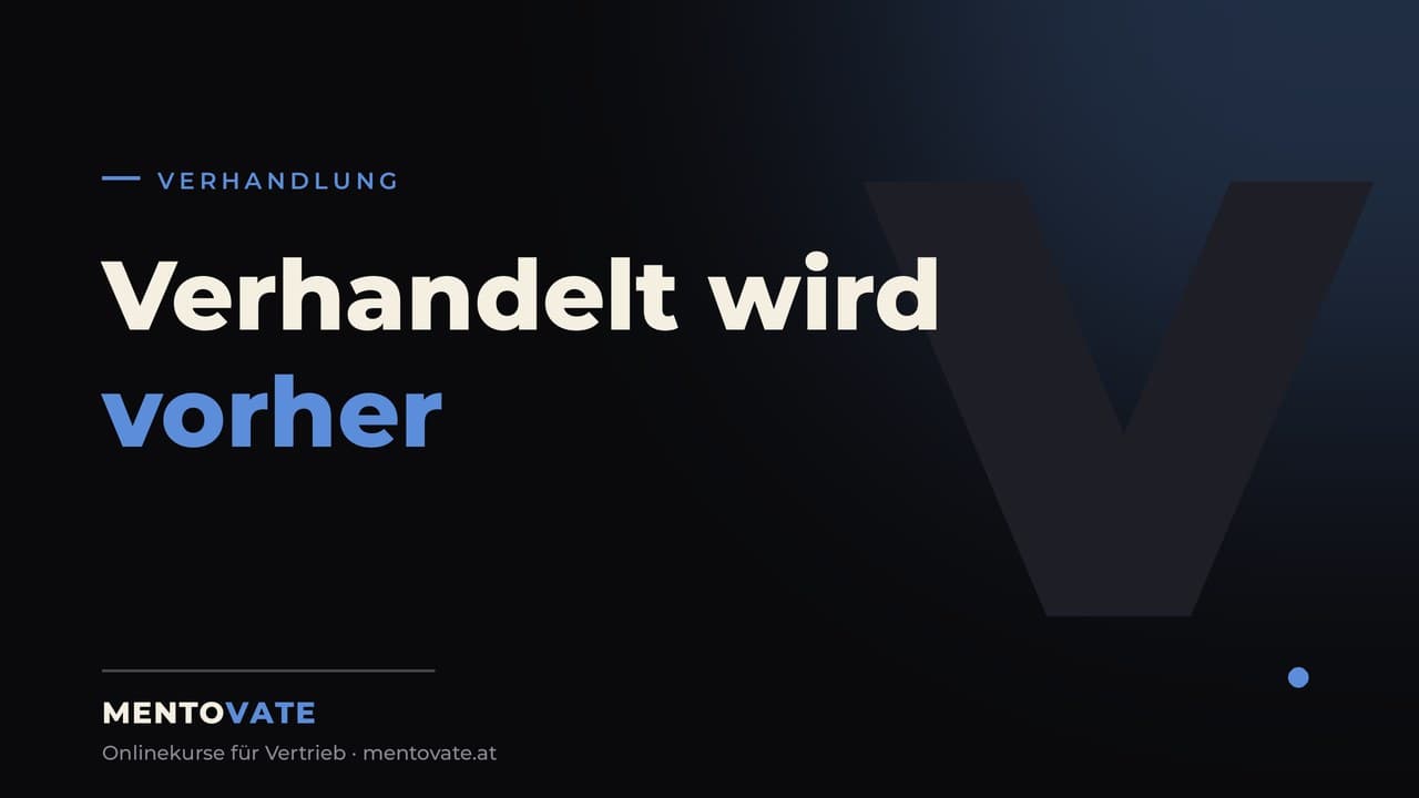 MENTOVATE Onlinekurs Verhandeln im Vertrieb