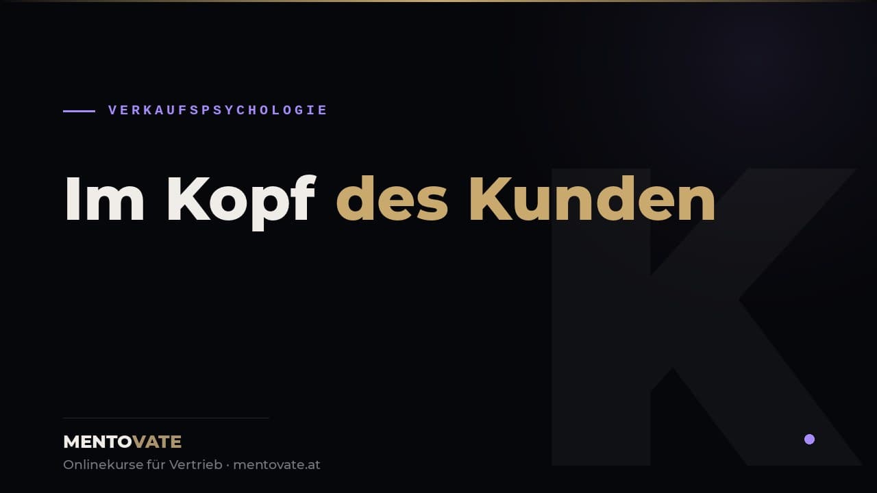 MENTOVATE Onlinekurs Im Kopf des Kunden