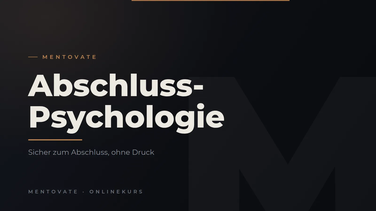 MENTOVATE Onlinekurs Abschluss-Psychologie
