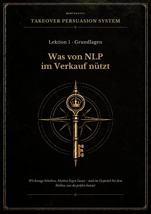 Cover von Lektion 1, Was von NLP im Verkauf nützt